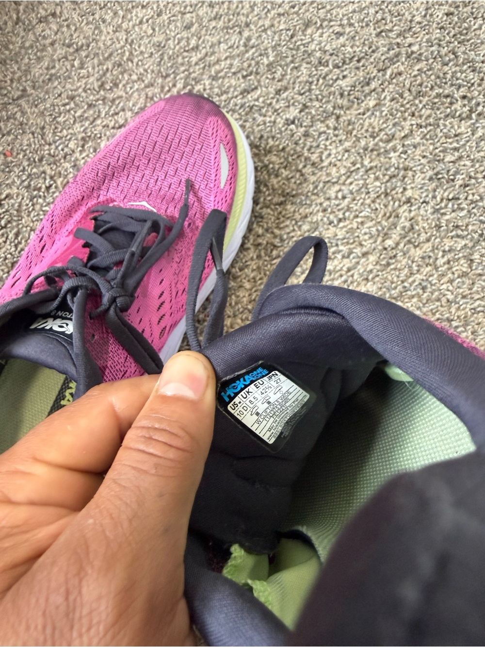 Hoka clifton 8 Women's Pink Athletic Running Shoes - Picture 6 of 6